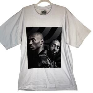 Pro 5 Athletic Kobe Bryant Nipsey Hussle Rap Tee Graphic T-Shirt Mens XL White‎